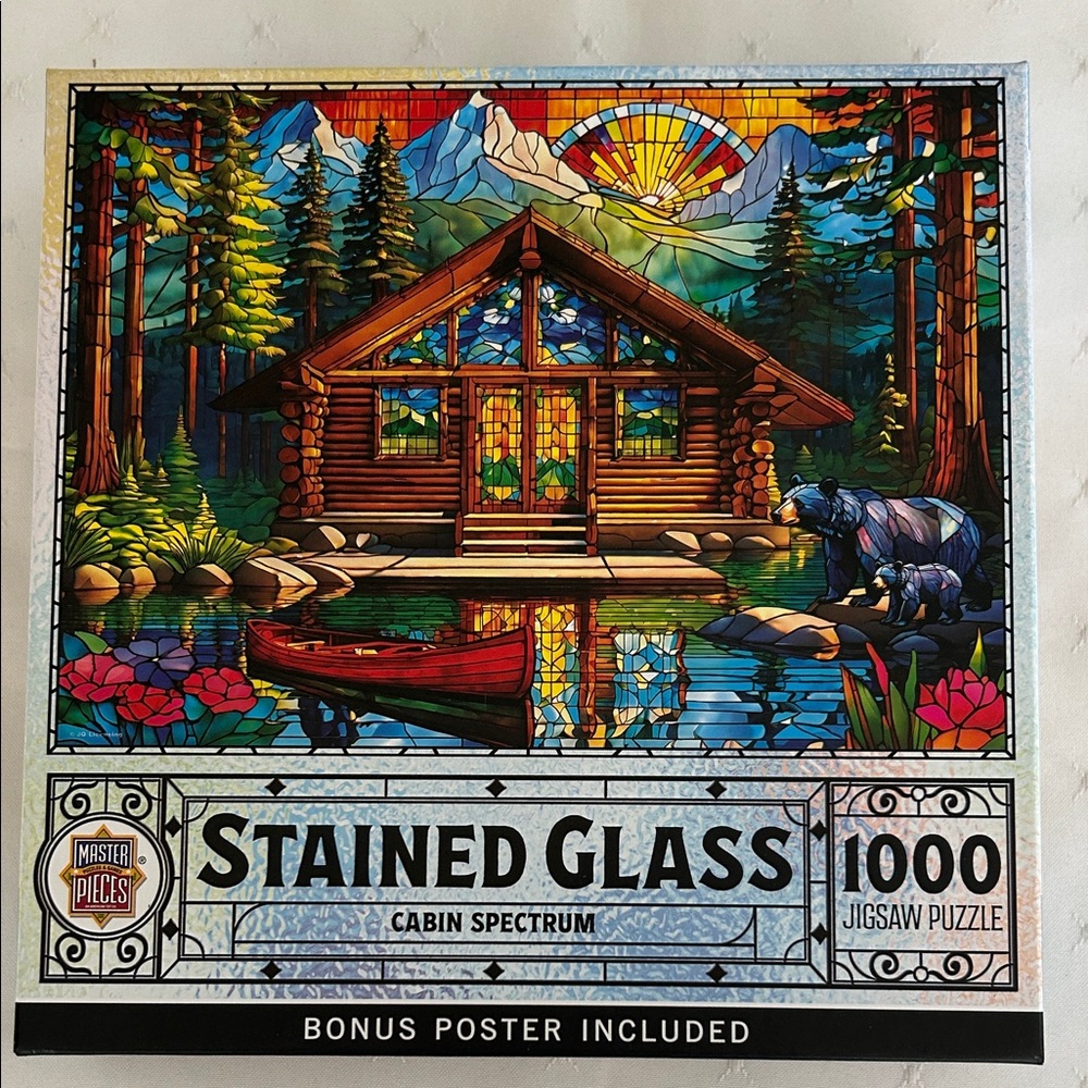 Stained Glass - Cabin Spectrum - 1000 Piece - Master Pieces Jigsaw Puzzle